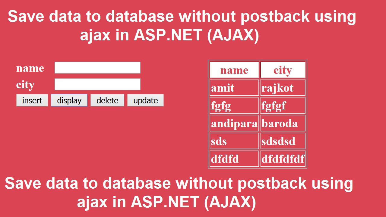 Update Page Without Postback Asp Net 5