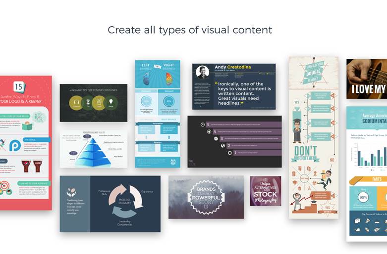 Create all types of visual content!